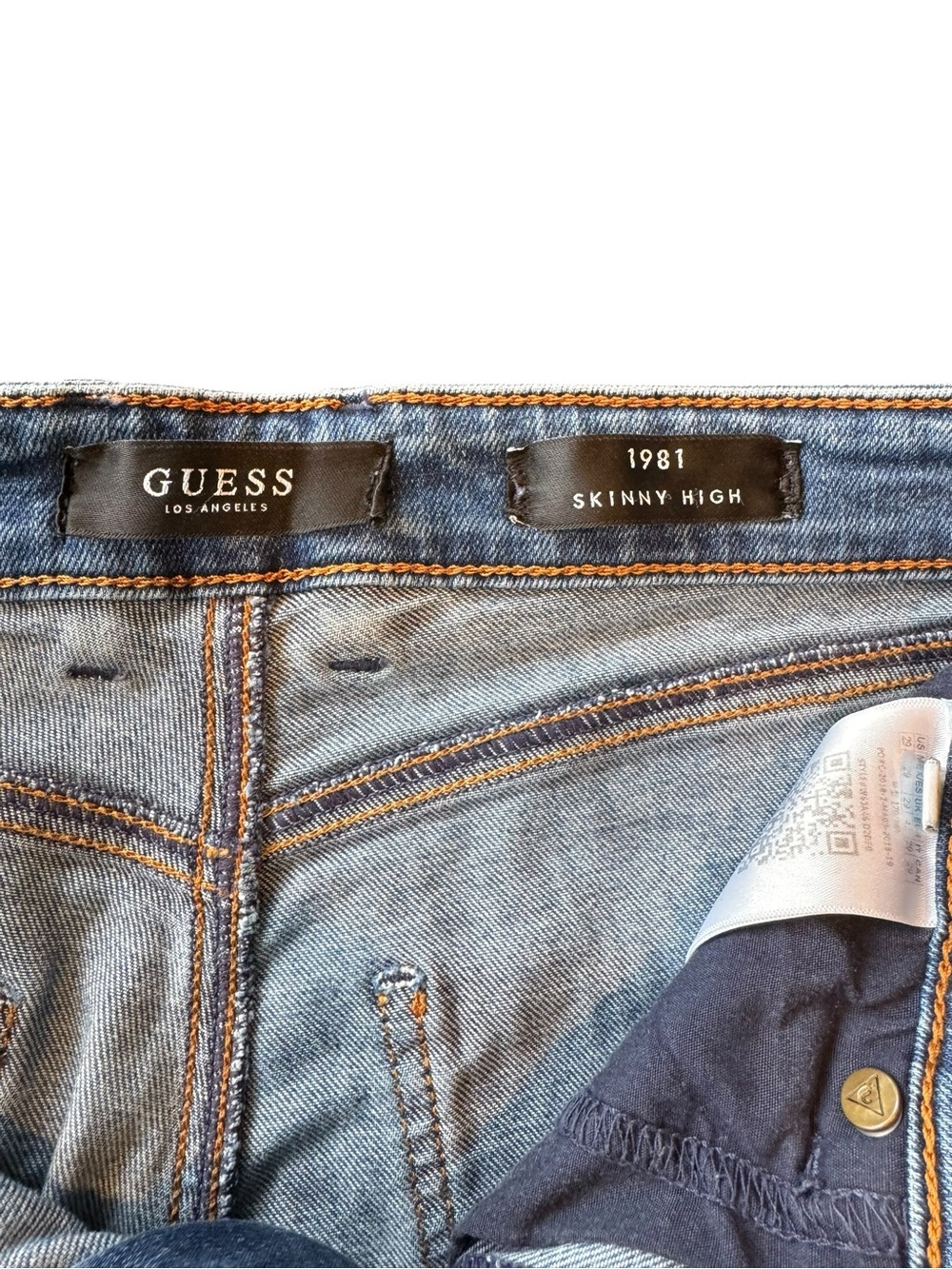 Guess Women’s Skinny High 1981 Jeans - Light Blue Denim size 29 - Picture 3 of 8